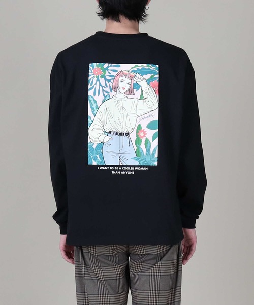 BACK NUMBER(バックナンバー)の「【BACK NUMBER】ガールズプリントロンT(Tシャツ/カットソー・メンズ・ベージュ/ブラック/ホワイト・L/XL/M)」の21枚目の写真