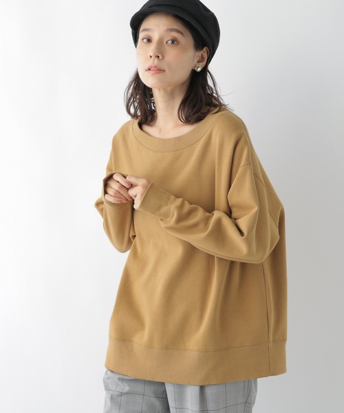 LEPSIM（レプシィム）の「パウダリーカラープルオーバー　896510（スウェット・レディース・ブラウン/カーキ/オレンジ/ブルー/ダークグレー/ボルドー/キャメル/グレイッシュベージュ・FREE）」の7枚目の写真