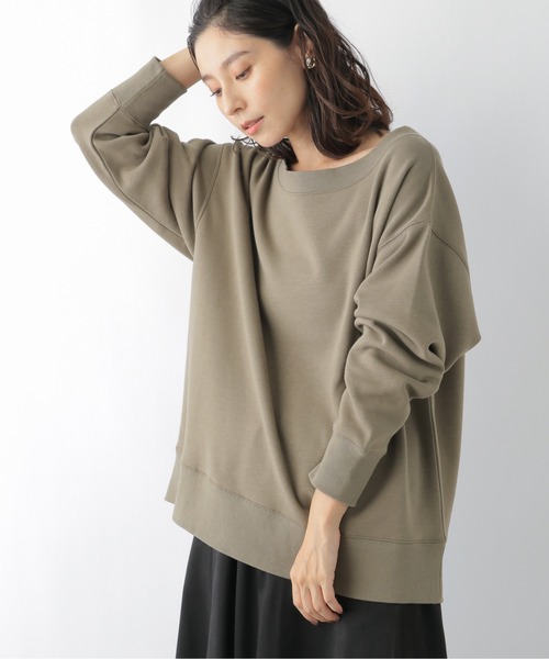 LEPSIM（レプシィム）の「パウダリーカラープルオーバー　896510（スウェット・レディース・ブラウン/カーキ/オレンジ/ブルー/ダークグレー/ボルドー/キャメル/グレイッシュベージュ・FREE）」の5枚目の写真
