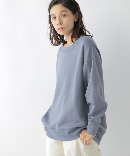LEPSIM（レプシィム）の「パウダリーカラープルオーバー　896510（スウェット・レディース・ブラウン/カーキ/オレンジ/ブルー/ダークグレー/ボルドー/キャメル/グレイッシュベージュ・FREE）」の6枚目の写真