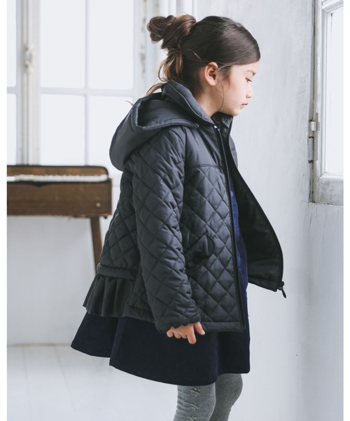 BeBe（ベベ）の「BeBe/キルティング 中綿 コート 撥水加工（90～150cm  