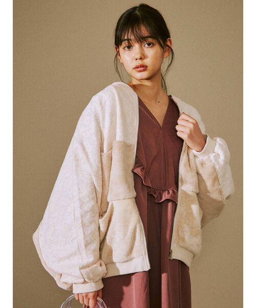 送料無料 新品 レースイソザイドルマンブルゾン ブルゾン Merry Jenny Merry セール Jenny メリージェニー のファッション ブルゾン