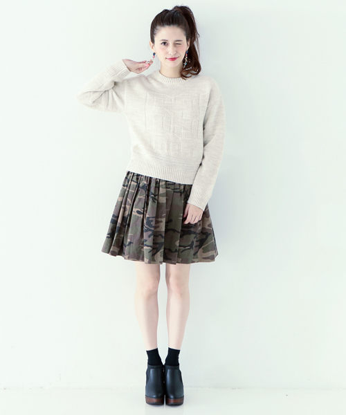 Another Edition（アナザーエディション）の「ジャカードナンバープルオーバー/AE JQ NUMBER PO◆（ニット/セーター・レディース・ナチュラル/ライトブルー/その他1・ﾌﾘ-）」の10枚目の写真