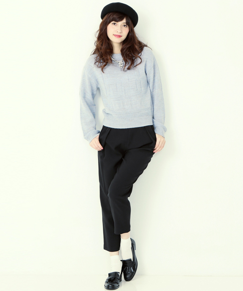 Another Edition（アナザーエディション）の「ジャカードナンバープルオーバー/AE JQ NUMBER PO◆（ニット/セーター・レディース・ナチュラル/ライトブルー/その他1・ﾌﾘ-）」の12枚目の写真