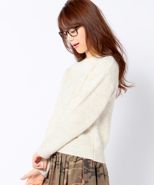 Another Edition（アナザーエディション）の「ジャカードナンバープルオーバー/AE JQ NUMBER PO◆（ニット/セーター・レディース・ナチュラル/ライトブルー/その他1・ﾌﾘ-）」の4枚目の写真