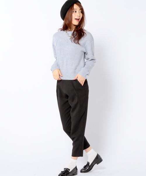 Another Edition（アナザーエディション）の「ジャカードナンバープルオーバー/AE JQ NUMBER PO◆（ニット/セーター・レディース・ナチュラル/ライトブルー/その他1・ﾌﾘ-）」の15枚目の写真