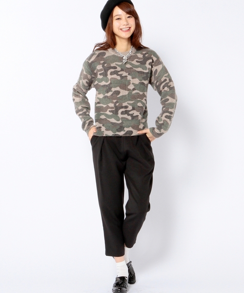 Another Edition（アナザーエディション）の「ジャカードナンバープルオーバー/AE JQ NUMBER PO◆（ニット/セーター・レディース・ナチュラル/ライトブルー/その他1・ﾌﾘ-）」の16枚目の写真