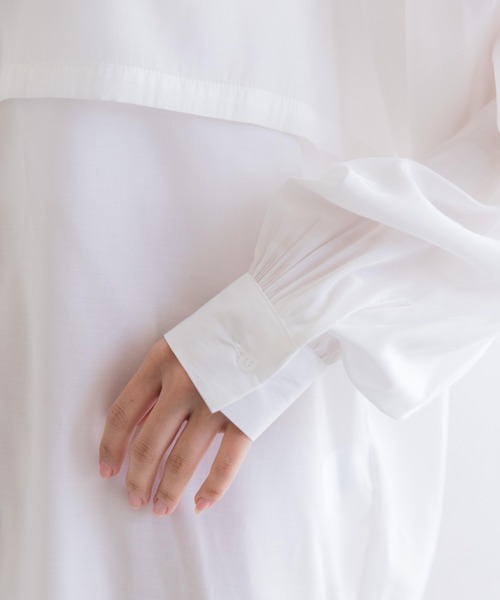 Mysa&Liina（ミーサリーナ）の「ヨークフラップブラウス（シャツ/ブラウス・レディース・ブラック/オフホワイト/ブルー/グリーン・M）」の15枚目の写真