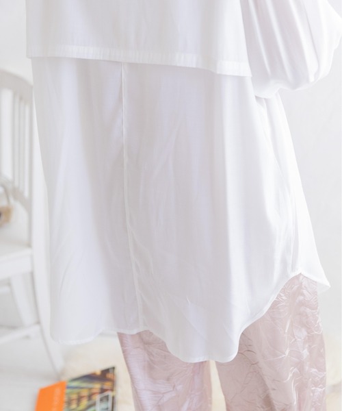 Mysa&Liina（ミーサリーナ）の「ヨークフラップブラウス（シャツ/ブラウス・レディース・ブラック/オフホワイト/ブルー/グリーン・M）」の20枚目の写真