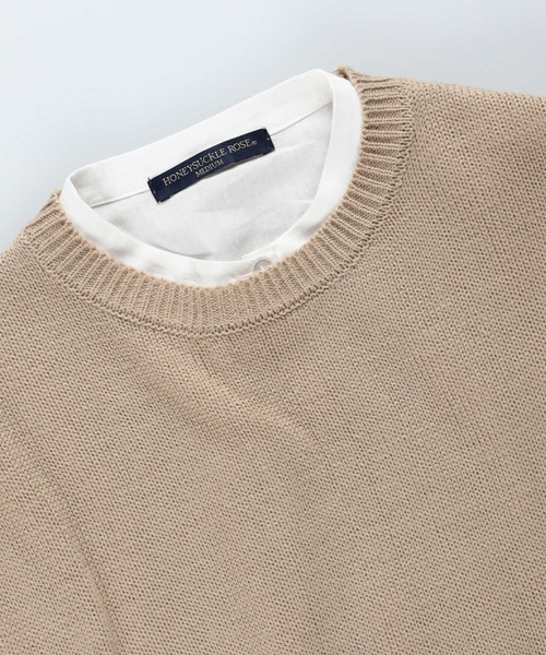 HONEYSUCKLE ROSE（ハニーサックルローズ）の「【HONEYSUCKLE ROSE】シャツワンピレイヤード（シャツワンピース・レディース・ベージュ/オフホワイト・M/L）」の11枚目の写真