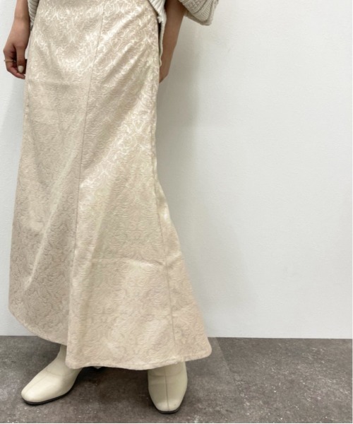 apres jour mignon（アプレジュールミニョン）の「ジャガードマーメイドスカート【ZOZOTOWN限定アイテム】（スカート・レディース・グレー/ブラック/ライトベージュ・フリー/X-LARGE）」の10枚目の写真