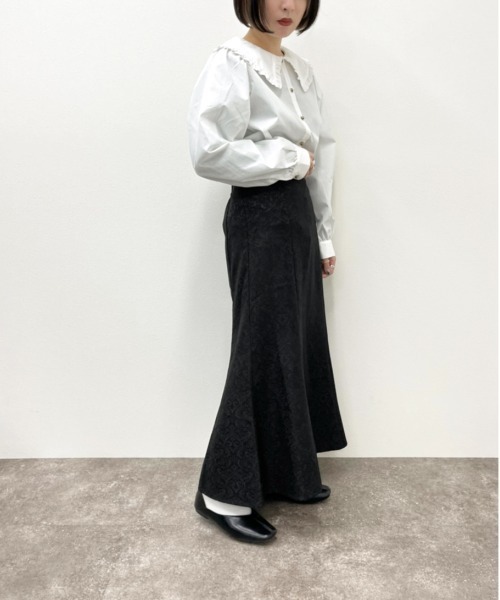 apres jour mignon（アプレジュールミニョン）の「ジャガードマーメイドスカート【ZOZOTOWN限定アイテム】（スカート・レディース・グレー/ブラック/ライトベージュ・フリー/X-LARGE）」の7枚目の写真