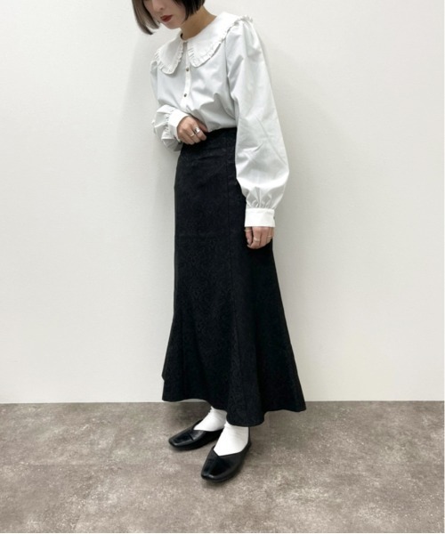 apres jour mignon（アプレジュールミニョン）の「ジャガードマーメイドスカート【ZOZOTOWN限定アイテム】（スカート・レディース・グレー/ブラック/ライトベージュ・フリー/X-LARGE）」の18枚目の写真