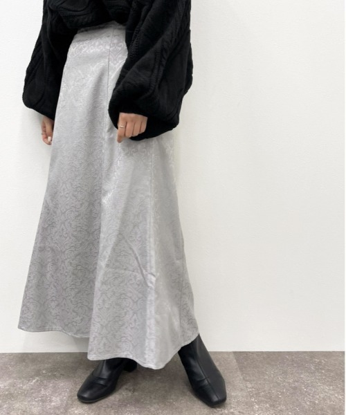 apres jour mignon（アプレジュールミニョン）の「ジャガードマーメイドスカート【ZOZOTOWN限定アイテム】（スカート・レディース・グレー/ブラック/ライトベージュ・フリー/X-LARGE）」の9枚目の写真