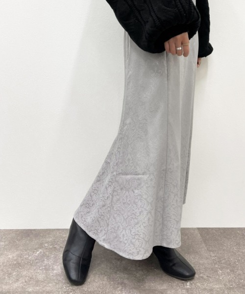 apres jour mignon（アプレジュールミニョン）の「ジャガードマーメイドスカート【ZOZOTOWN限定アイテム】（スカート・レディース・グレー/ブラック/ライトベージュ・フリー/X-LARGE）」の13枚目の写真