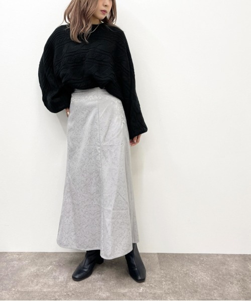 apres jour mignon（アプレジュールミニョン）の「ジャガードマーメイドスカート【ZOZOTOWN限定アイテム】（スカート・レディース・グレー/ブラック/ライトベージュ・フリー/X-LARGE）」の22枚目の写真
