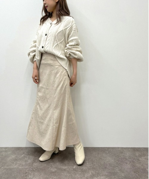 apres jour mignon（アプレジュールミニョン）の「ジャガードマーメイドスカート【ZOZOTOWN限定アイテム】（スカート・レディース・グレー/ブラック/ライトベージュ・フリー/X-LARGE）」の17枚目の写真