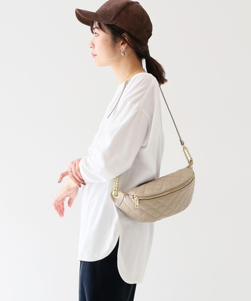 SLOBE IENA(スローブイエナ)の「ボートネックルーズロンTEE【手洗い可能】◆(Tシャツ/カットソー)」|ホワイト