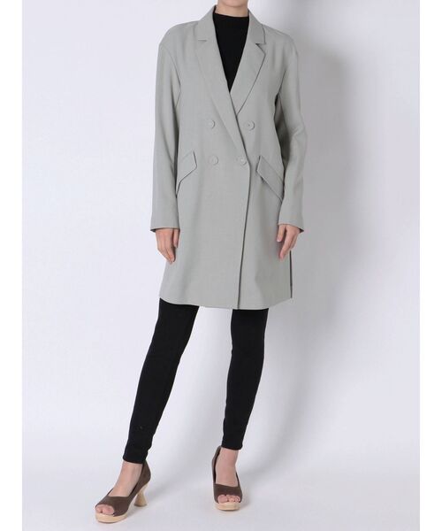 LAGUNAMOON（ラグナムーン）の「ロングテーラードジャケット（テーラードジャケット・レディース・ライトブルー/ベージュ/モカ・FREE）」の12枚目の写真