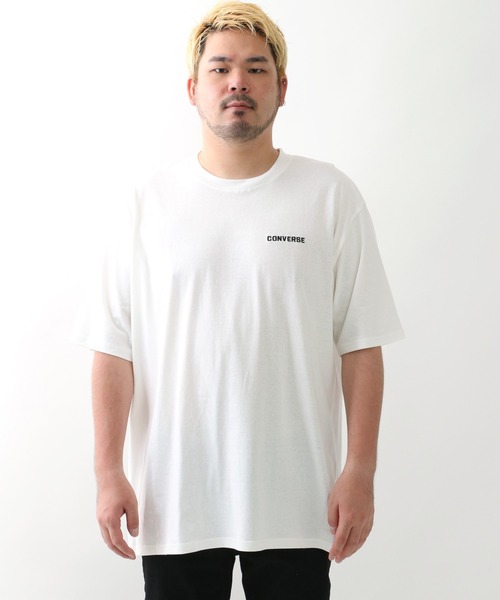 CONVERSE(コンバース)の「CONVERSE コンバース ワンポイント刺繍 無地半袖Tシャツ ビッグシルエット 大きいサイズ(Tシャツ/カットソー・メンズ・ホワイト/ブラック/ネイビー/グレー/レッド/オリーブ/ベージュ/チャコールグレー・2L/3L/4L/5L)」の20枚目の写真