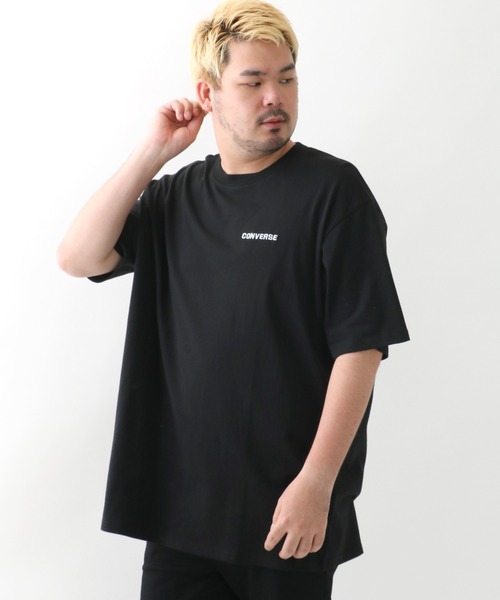 CONVERSE(コンバース)の「CONVERSE コンバース ワンポイント刺繍 無地半袖Tシャツ ビッグシルエット 大きいサイズ(Tシャツ/カットソー・メンズ・ホワイト/ブラック/ネイビー/グレー/レッド/オリーブ/ベージュ/チャコールグレー・2L/3L/4L/5L)」の14枚目の写真