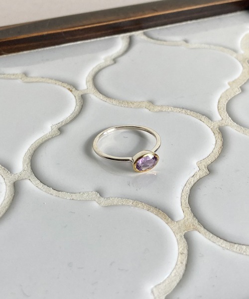COMMON WARE(コモンウェアー)の「HO:NATURAL STONE RING ナチュラルストーンリング(リング・レディース・ライトイエロー/ライトパープル/クリア/ライトブルー・13/9/11)」の1枚目の写真
