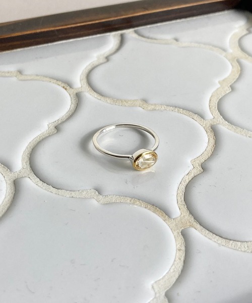 COMMON WARE(コモンウェアー)の「HO:NATURAL STONE RING ナチュラルストーンリング(リング・レディース・ライトイエロー/ライトパープル/クリア/ライトブルー・13/9/11)」の3枚目の写真
