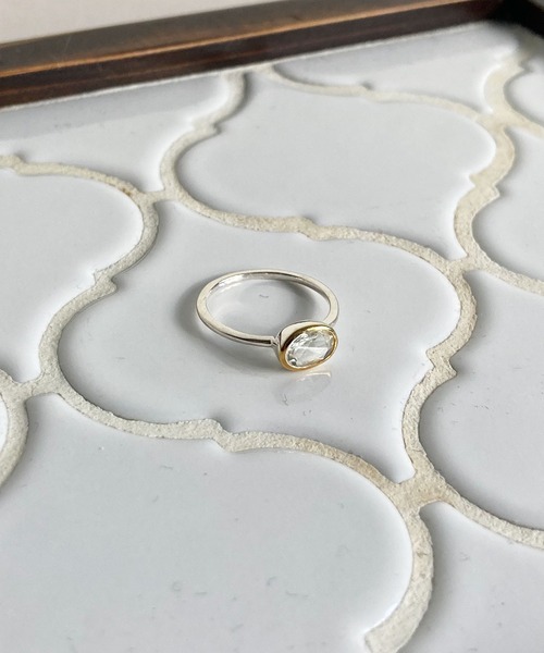 COMMON WARE(コモンウェアー)の「HO:NATURAL STONE RING ナチュラルストーンリング(リング・レディース・ライトイエロー/ライトパープル/クリア/ライトブルー・13/9/11)」の4枚目の写真