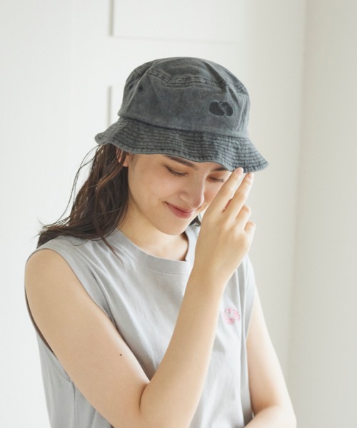LIPSTAR(リップスター)の「≪FRUIT OF THE LOOM/フルーツ オブ ザ ルーム≫ピグメントバケットハット(ハット・レディース・ブラック/ベージュ/オフホワイト・FREE)」の3枚目の写真