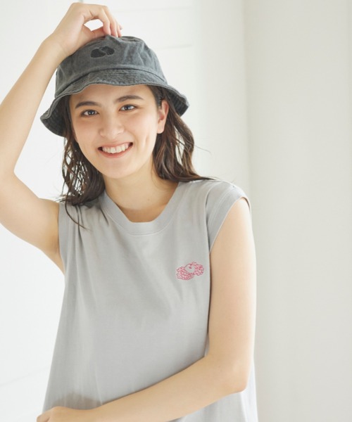 LIPSTAR(リップスター)の「≪FRUIT OF THE LOOM/フルーツ オブ ザ ルーム≫ピグメントバケットハット(ハット・レディース・ブラック/ベージュ/オフホワイト・FREE)」の12枚目の写真