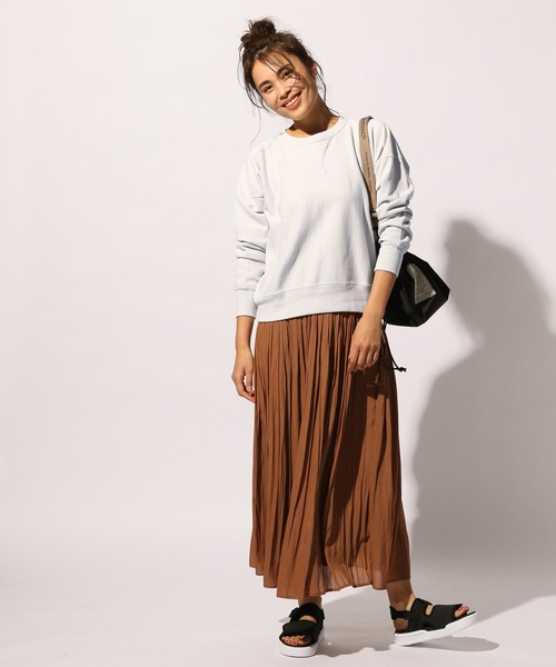 Champion（チャンピオン）の「【Champion(チャンピオン）】クルーネックプルオーバー（Tシャツ/カットソー・レディース・ホワイト/ライトグレー/ブラック・MEDIUM）」の5枚目の写真