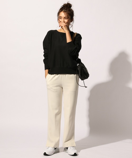 Champion（チャンピオン）の「【Champion(チャンピオン）】クルーネックプルオーバー（Tシャツ/カットソー・レディース・ホワイト/ライトグレー/ブラック・MEDIUM）」の6枚目の写真