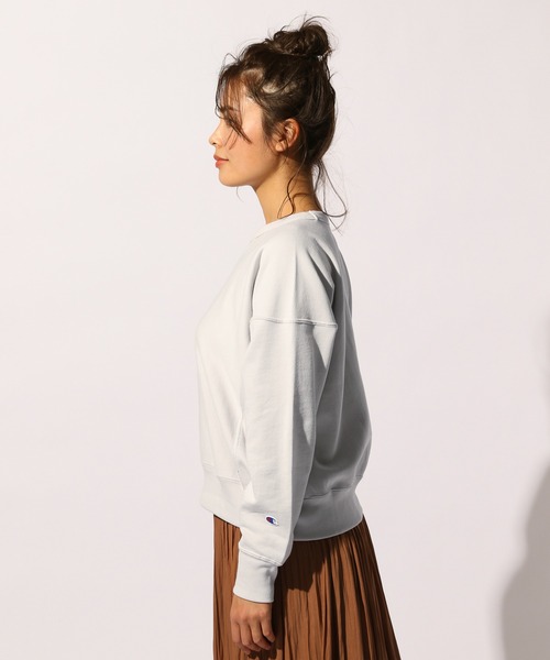 Champion（チャンピオン）の「【Champion(チャンピオン）】クルーネックプルオーバー（Tシャツ/カットソー・レディース・ホワイト/ライトグレー/ブラック・MEDIUM）」の9枚目の写真