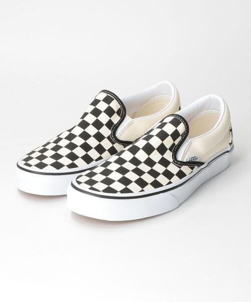 VANS（バンズ）の「＜VANS（バンズ）＞チェッカークラシックスリッポン/スニーカー（スリッポン・レディース・ブラック・5h/6/5/7/6h）」の4枚目の写真