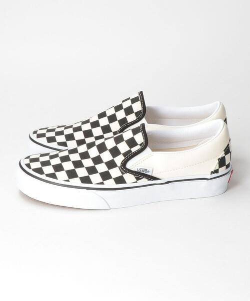 VANS（バンズ）の「＜VANS（バンズ）＞チェッカークラシックスリッポン/スニーカー（スリッポン・レディース・ブラック・5h/6/5/7/6h）」の5枚目の写真