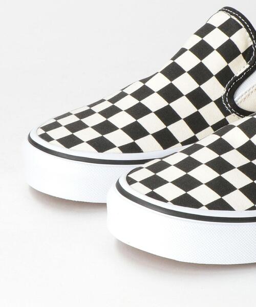 VANS（バンズ）の「＜VANS（バンズ）＞チェッカークラシックスリッポン/スニーカー（スリッポン・レディース・ブラック・5h/6/5/7/6h）」の7枚目の写真