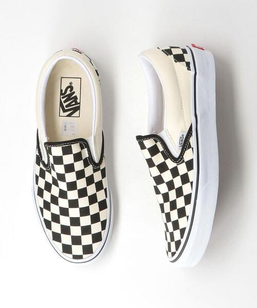 VANS（バンズ）の「＜VANS（バンズ）＞チェッカークラシックスリッポン/スニーカー（スリッポン・レディース・ブラック・5h/6/5/7/6h）」の8枚目の写真
