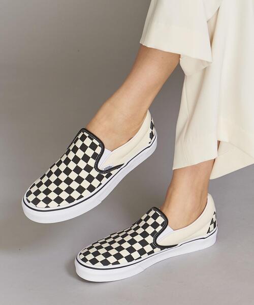 VANS（バンズ）の「＜VANS（バンズ）＞チェッカークラシックスリッポン/スニーカー（スリッポン・レディース・ブラック・5h/6/5/7/6h）」の9枚目の写真