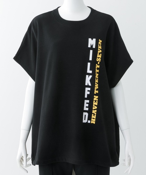 MILKFED.（ミルクフェド）の「BIG TOP W/TUCK（Tシャツ/カットソー・レディース・ホワイト/ライトブルー/ブラック・ONE SIZE）」の4枚目の写真