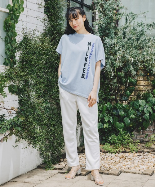 MILKFED.（ミルクフェド）の「BIG TOP W/TUCK（Tシャツ/カットソー・レディース・ホワイト/ライトブルー/ブラック・ONE SIZE）」の19枚目の写真