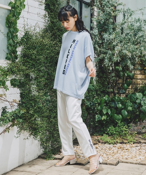 MILKFED.（ミルクフェド）の「BIG TOP W/TUCK（Tシャツ/カットソー・レディース・ホワイト/ライトブルー/ブラック・ONE SIZE）」の18枚目の写真