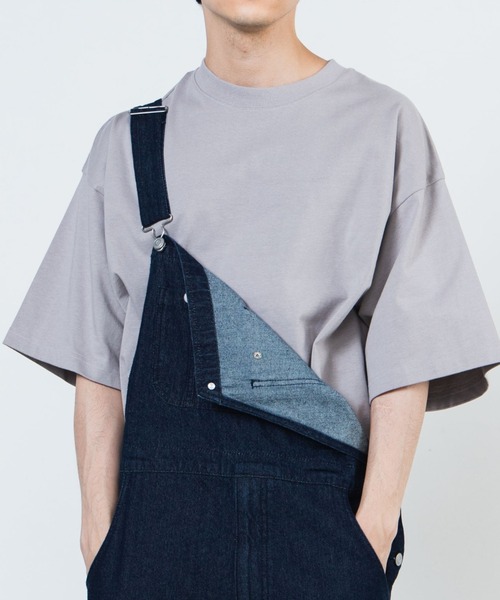 WEGO（ウィゴー）の「WEGO/ヘビーウエイト半袖ビッグシルエットTシャツ（Tシャツ/カットソー・メンズ・ブラック/カーキ/ホワイト/ライトグレー/サックスブルー/スミクロ/グリーン系その他/ブルー/イエロー/ブラウン・LARGE/SMALL/MEDIUM/X-LARGE）」の5枚目の写真