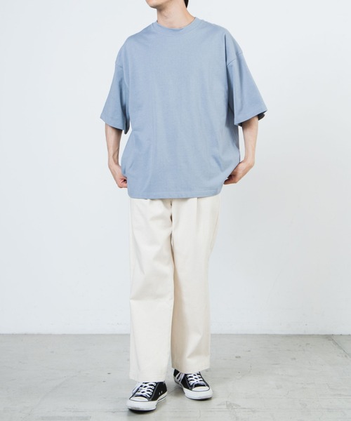 WEGO（ウィゴー）の「WEGO/ヘビーウエイト半袖ビッグシルエットTシャツ（Tシャツ/カットソー・メンズ・ブラック/カーキ/ホワイト/ライトグレー/サックスブルー/スミクロ/グリーン系その他/ブルー/イエロー/ブラウン・LARGE/SMALL/MEDIUM/X-LARGE）」の20枚目の写真