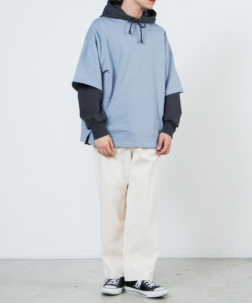 WEGO（ウィゴー）の「WEGO/ヘビーウエイト半袖ビッグシルエットTシャツ（Tシャツ/カットソー・メンズ・ブラック/カーキ/ホワイト/ライトグレー/サックスブルー/スミクロ/グリーン系その他/ブルー/イエロー/ブラウン・LARGE/SMALL/MEDIUM/X-LARGE）」の22枚目の写真