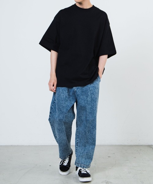 WEGO（ウィゴー）の「WEGO/ヘビーウエイト半袖ビッグシルエットTシャツ（Tシャツ/カットソー・メンズ・ブラック/カーキ/ホワイト/ライトグレー/サックスブルー/スミクロ/グリーン系その他/ブルー/イエロー/ブラウン・LARGE/SMALL/MEDIUM/X-LARGE）」の15枚目の写真