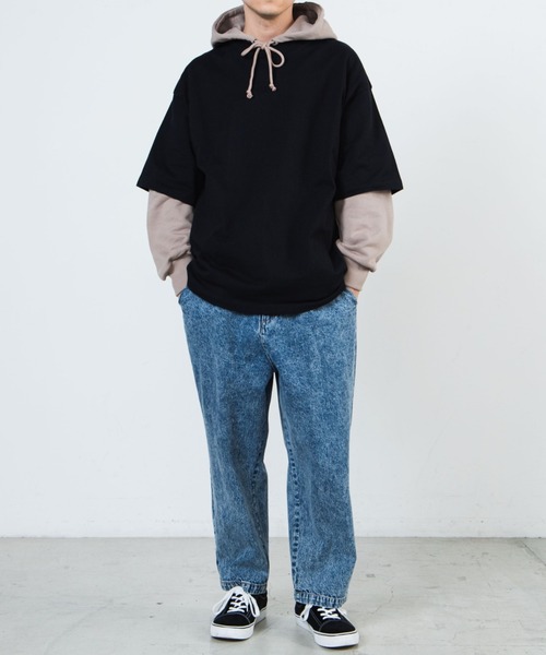 WEGO（ウィゴー）の「WEGO/ヘビーウエイト半袖ビッグシルエットTシャツ（Tシャツ/カットソー・メンズ・ブラック/カーキ/ホワイト/ライトグレー/サックスブルー/スミクロ/グリーン系その他/ブルー/イエロー/ブラウン・LARGE/SMALL/MEDIUM/X-LARGE）」の16枚目の写真