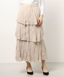 INTERPLANET | ＲＴスラブクリンクル加工ティアードスカート(スカート)