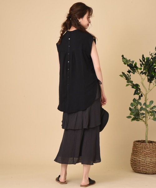 INTERPLANET（インタープラネット）の「ＲＴスラブクリンクル加工ティアードスカート（スカート・レディース・チャコールグレー/カーキ/ベージュ・FREE）」の16枚目の写真