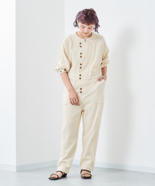 cepo（セポ）の「フライトオールインワン（つなぎ/オールインワン・レディース・ワンウォッシュ/オフホワイト・M）」の5枚目の写真