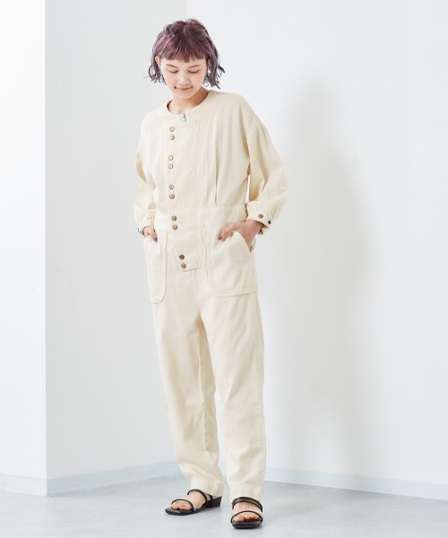 cepo（セポ）の「フライトオールインワン（つなぎ/オールインワン・レディース・ワンウォッシュ/オフホワイト・M）」の6枚目の写真